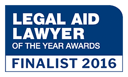 Legal Aid lawyer of the Year Finalist 2016